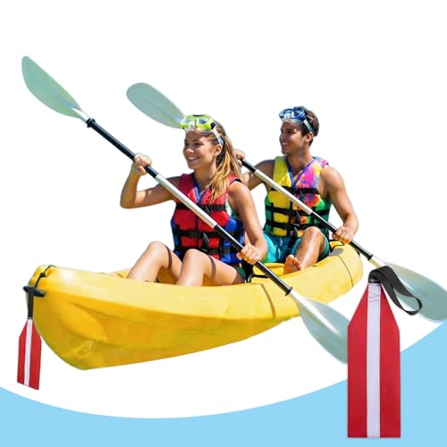 Safety Travel Flag - 2Pcs Red Kayak Towing Warning Flag