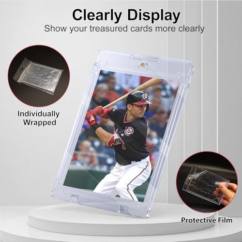Magnetic Card Holder - 25 Pack, 35PT Slim UV Protection for Trading Cards