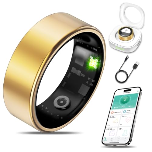 Smart Fitness Tracker Ring for Men & Women - Sleep, Stress & Activity Monitoring, IP68 Waterproof