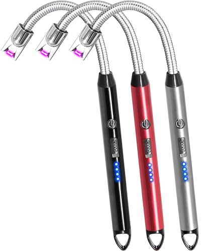 3 Pack Candle Lighter Electric Rechargeable Arc Windproof Lighters