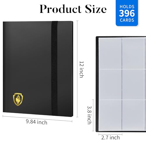 9 Pocket Trading Card Binder Case - Holds 396 Cards, Purple
