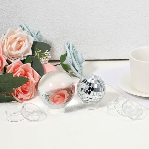 15 Pcs Clear Baseball Display Stands for Golf, Softball & Tennis Balls