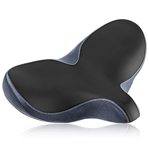 YLG Oversized Waterproof Bike Seat Replacement - Universal Fit Bicycle Saddle for Women & Men, Outdoor Variation