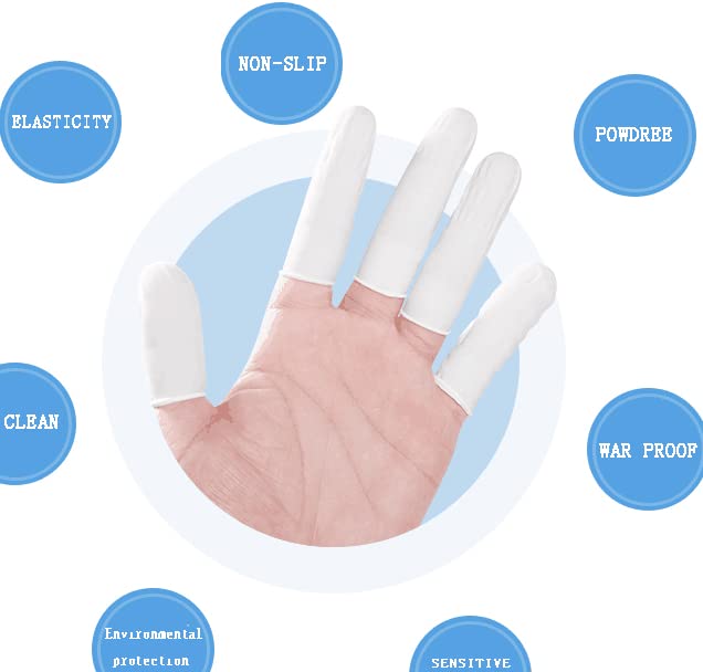 Disposable Latex Finger Cots - Medium Size (Pack of 340)