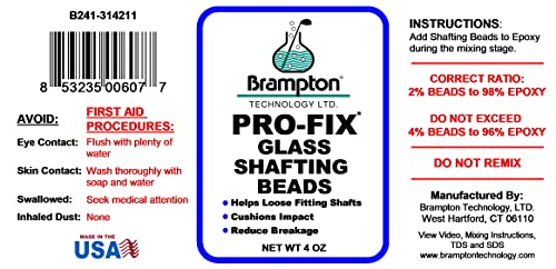 Glass Shafting Beads for Golf Club Shaft Installation - 2% to 4% Mix