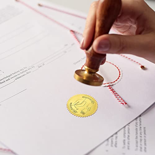 300 Pcs Gold Foil Embossed Graduation Stickers - 2 Inch Round Seal Labels