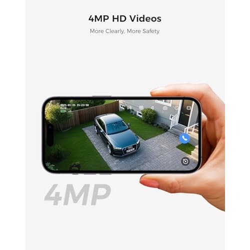 Hiseeu Security Cameras Wireless Outdoor, WiFi Pro 5G/2.4G Cameras for Home Security, Solar Powered, Motion Detection, 2-Way Talk, Color Night Vision, Compatible with Alexa, 64G SD Card Storage