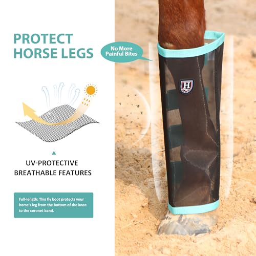 Horse Fly Leggings - Breathable & Tear-Resistant, Summer Mint - Small