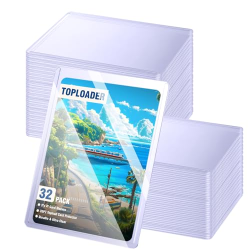 32-Count Topload Card Protectors - Upgraded 35pt Hard Sleeves