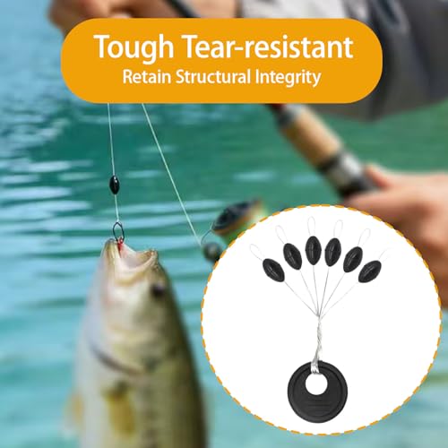 900 PCS Rubber Bobber Stops - 6 in 1 Fishing Float Stop Kit