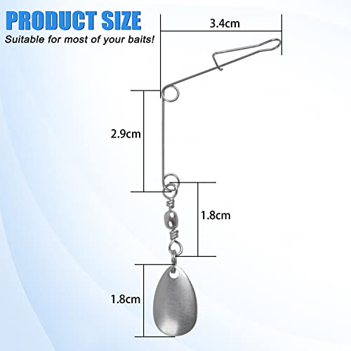 Silver Fishing Spinnerbait Blades - 6pcs DIY Lure Making Supplies