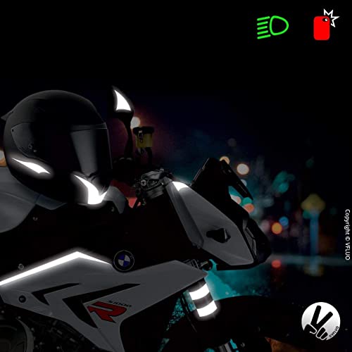 VFLUO Reflective Sticker Sheet for Bikes & Helmets - Pink 4x6 in - 3M Technology for High Visibility