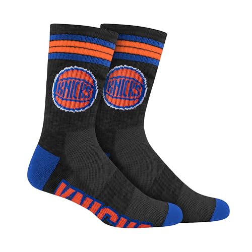 NBA Team Crew Socks - Assorted 3 Pack - New York Knicks, Size 9-11