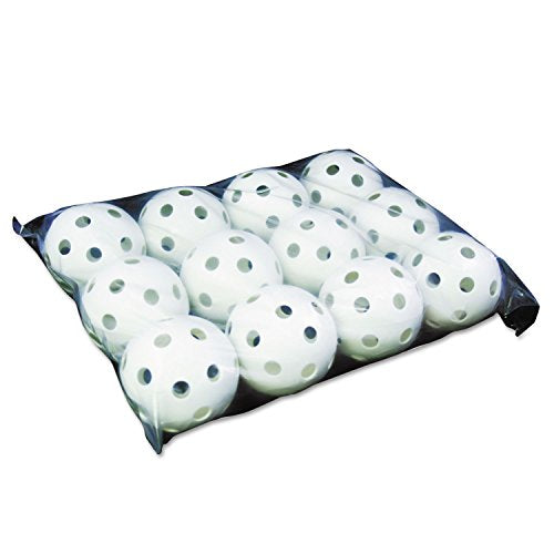 9" Hollow Plastic Baseballs – Set of 12 Lightweight Practice Balls