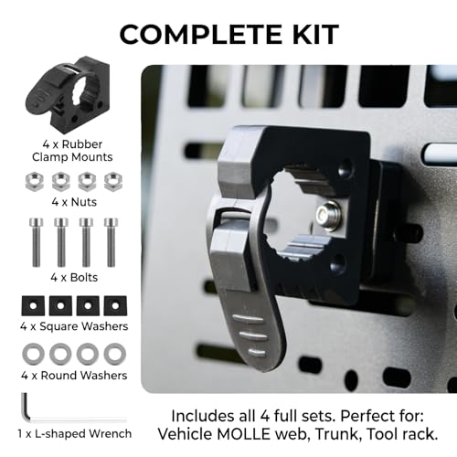 Adjustable Shovel Holder Kit for Truck - Quick Release Clamp