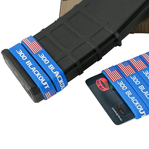 Magazine Marking Bands - 6 Pack Blue-White with Flag