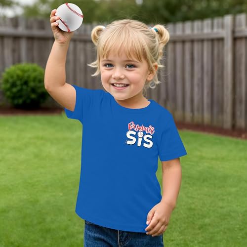 Toddler Baseball Shirt - Short Sleeve Tee Top, D-Blue, 2-3T