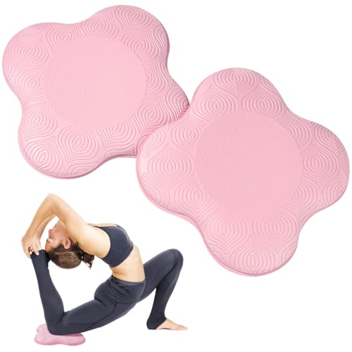 Yoga Knee Pads - Non-Slip Foam Cushions, 2 Pack - Pink