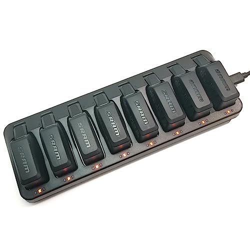 8-Port Battery Charger for SRAM AXS Red eTap & Rival Batteries