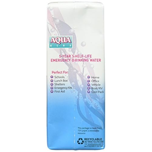 Aqua Blox 200ml Water Supply (32 Pack), 5-Year Shelf Life, Emergency Drinking Water for Disasters, Camping, Earthquake, Floods