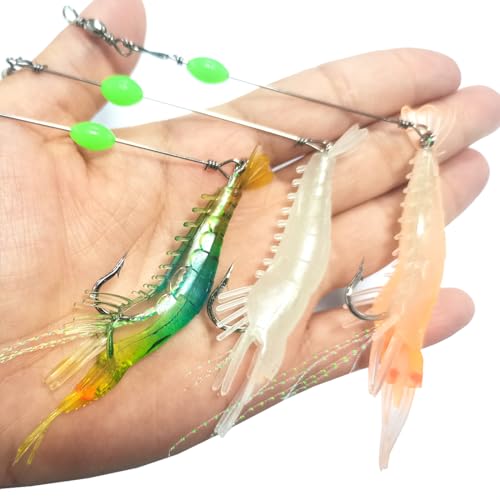 Soft Shrimp Fishing Lures Set - 5 Pieces for Freshwater & Saltwater