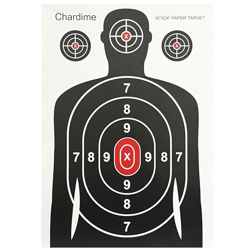 16x24 Inch Shooting Targets for Range Practice - 10 Pack, Black