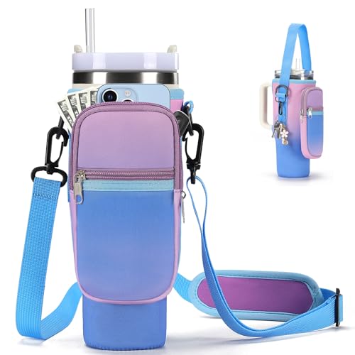 GOEWY Water Bottle Carrier Bag for Stanley Cup 40/30oz with Phone