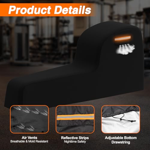 Waterproof Rowing Machine Cover - Heavy Duty 420D, 95"L x 24"W x 40"H