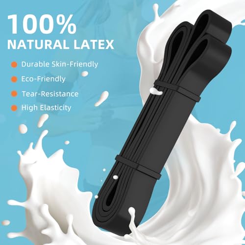 Pull Up Assist Resistance Bands - Black, 100% Natural Latex