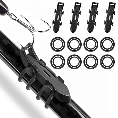 Magnetic Fishing Hook Keeper - 4 Pack with Rubber O-Rings