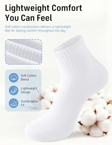 Irisbear Ankle Socks for Women, Cotton Gym Thin Running 5 Pairs