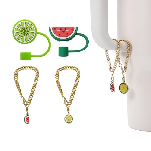 Fruit Straw Covers for Stanley Tumblers - 4Pcs Set, Fruit Series-2