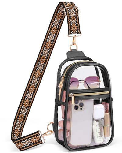 Clear Sling Bag for Stadium Events - Adjustable Strap & Detachable Strap