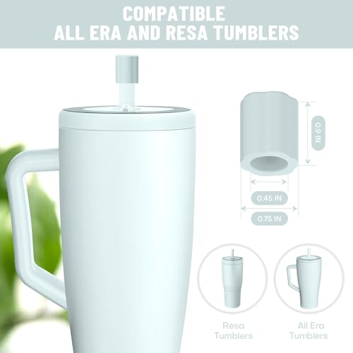 Magnetic Straw Cover - Silicone Leakproof Protector for Tumbler - Blue Agave