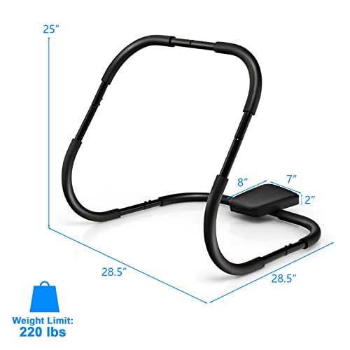 Ab Cruncher Abdominal Trainer with Padded Headrest - Black