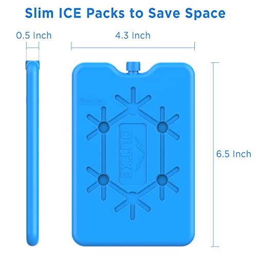 Reusable Ultra-Thin Ice Packs for Lunch Box - 4-Pack