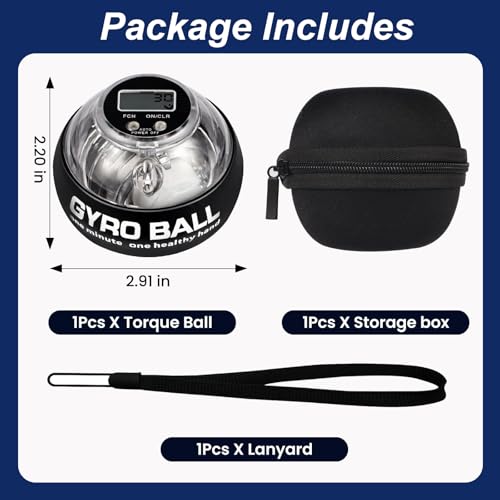 Torque Ball Hand Exerciser - Auto-Start Grip Strength Trainer