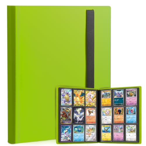 Trading Card Binder - 9 Pocket Album for 360 Cards, Apple Green