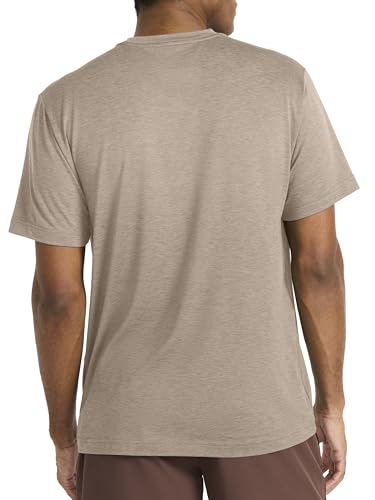 Reebok Men's Strike Short Sleeve Crewneck T-Shirt Medium Gritty Grey Heather - Lightweight Athletic Top