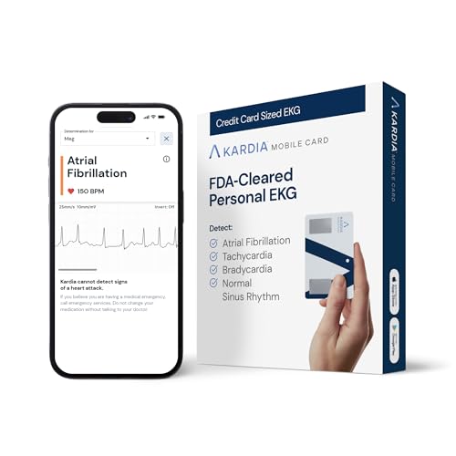 Portable EKG Monitor - Credit Card Size, Bluetooth Enabled, FDA Cleared