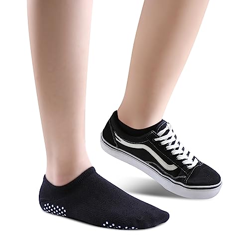 Non-Slip Pilates Socks for Women - Large Grip Sole - 9.5-11.5 - 6 Pairs