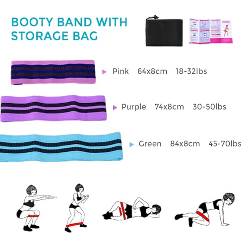 Pilates Training Set for Women - Magic Ring, Booty Bands, Yoga Ball 25cm, Figure 8 Resistance Band - Pink
