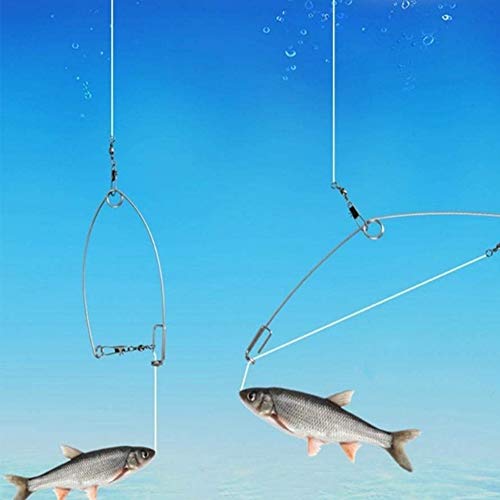 Automatic Fishing Device - Spring Loaded Hook Bait Traps (12 Pack)