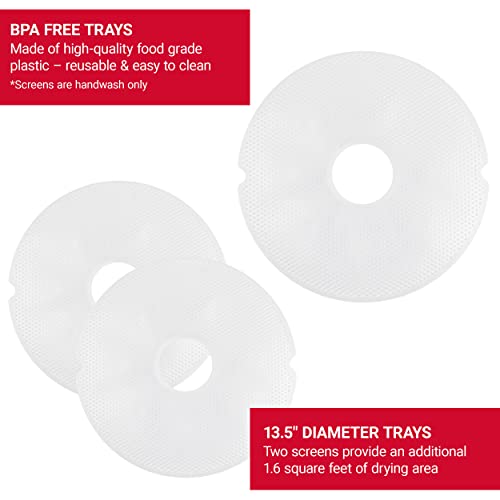 13.5" Round Clean-A-Screens for Dehydrators - Pack of 2