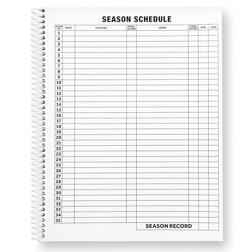 Baseball & Softball Scorebook - Side-By-Side, 35 Games