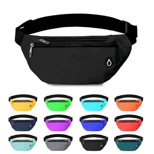 Water-Resistant Fanny Pack for Travel & Hiking - Black