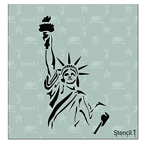 Statue of Liberty Stencil 5.75" x 6" - Durable Quality Reusable Stencils for Drawing Painting - American Stencil Fourth of July Decorating Items and Decor on Walls Fabric & Furniture Art Craft