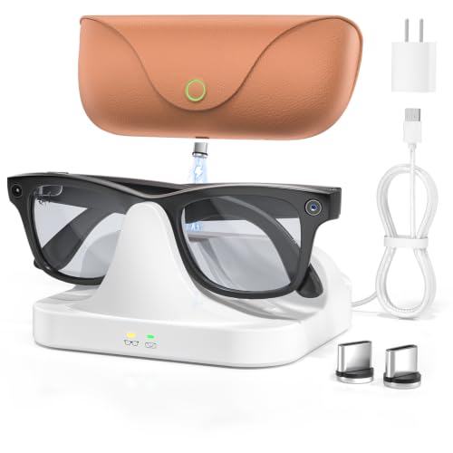 Magnetic Charging Dock for Ray-Ban Meta Glasses & Cases 15W Fast Charger