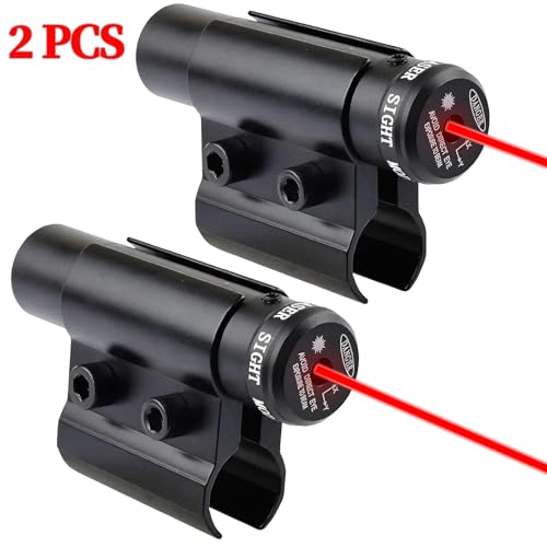 Compact Red Dot Laser Sight with Barrel Clamp Mount - 2 Pack