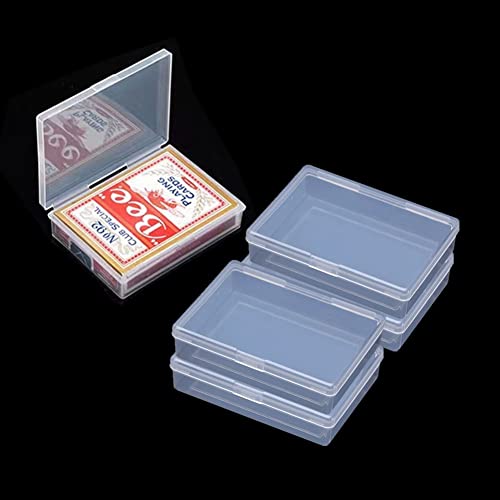 4PCS Clear Plastic Playing Card Holder Organizers - Transparent Case